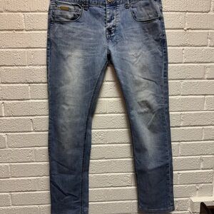 Armani Jeans Blue Slim Fit Denim with Distressed Finish Vintage